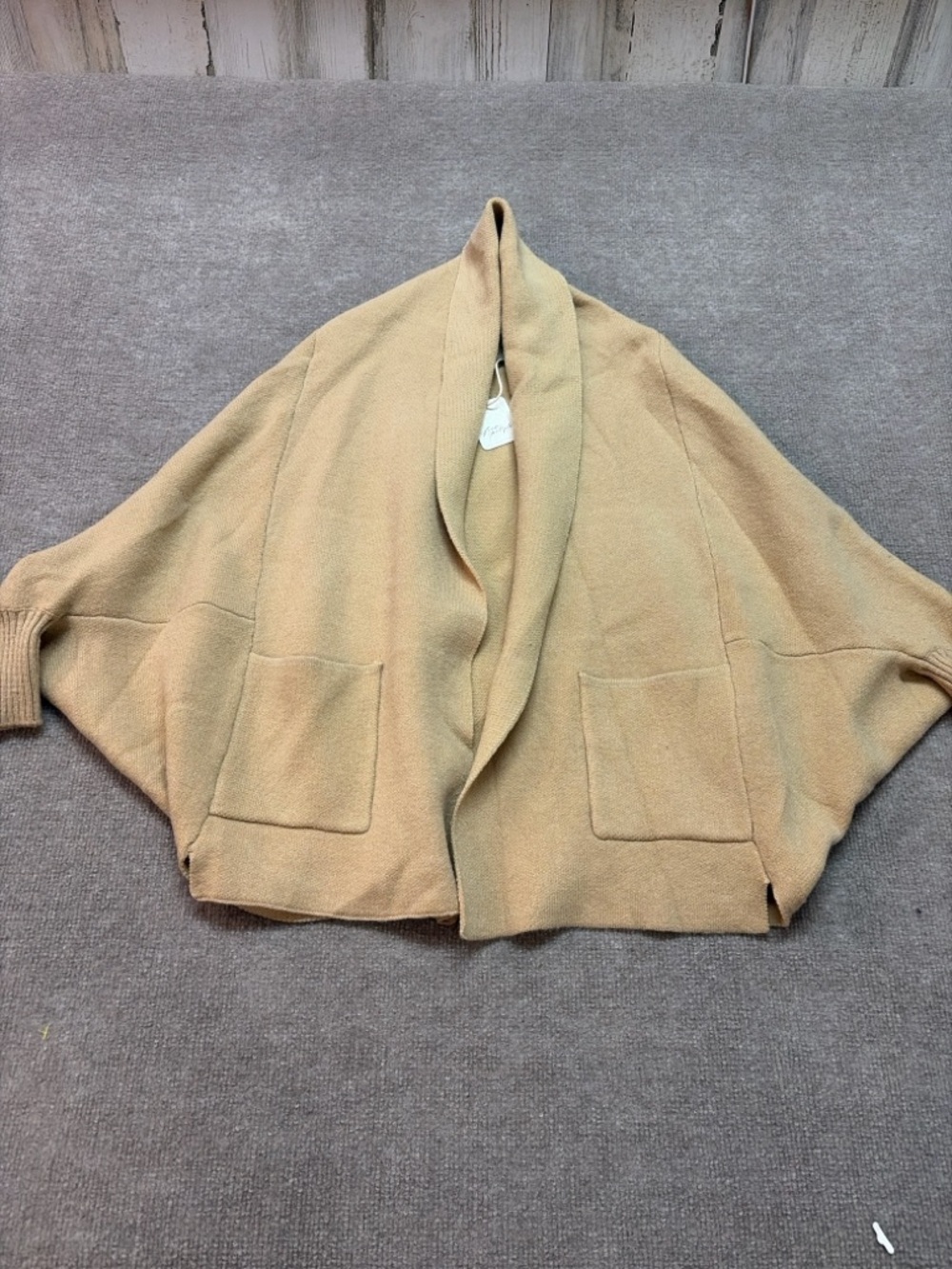 Cozy Shawl Collar Open Front Sweater Cardigan - Camel 0790